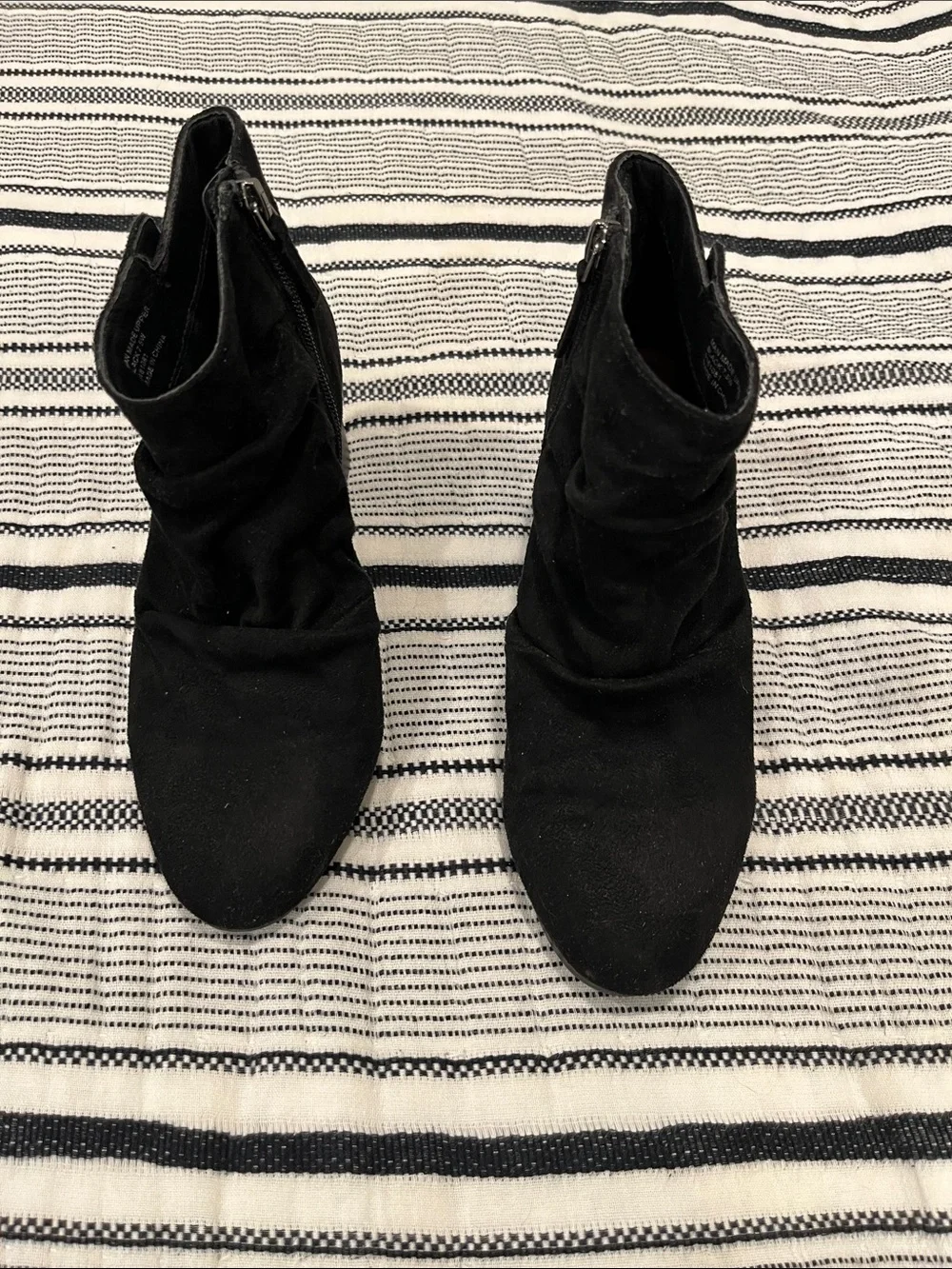 CP Women's Black Suede Ankle Boots - Classic Slouch Style